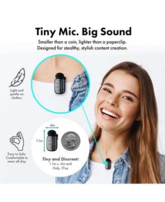 NanoMic Dual Lightning Wireless Microphone for iPhone 14 and below (Lightning) w/ WMX-HM2 Wireless Handle