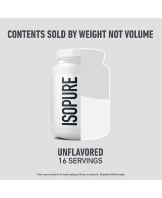 Zero Carb 100% Pure Whey Isolate Protein Powder, Unflavored, 25g Protein, 16 Servings Tub