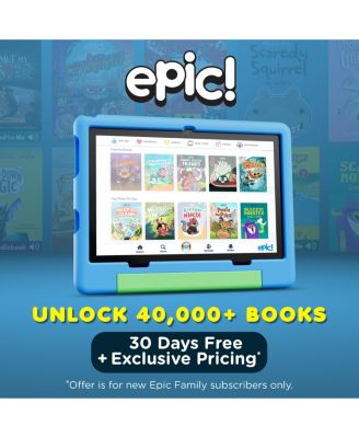 10" A10 Educational Kids Tablet with Epic! and Lingokids 64GB with Parental Controls & Kid-Proof Case