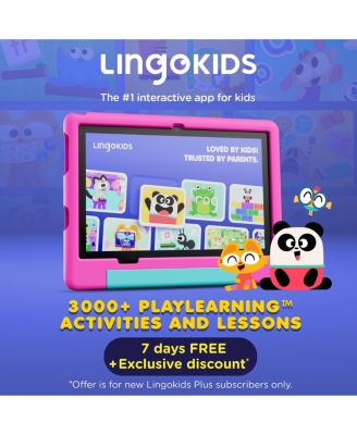 10" A10 Educational Kids Tablet with Epic! and Lingokids 64GB with Parental Controls & Kid-Proof Case