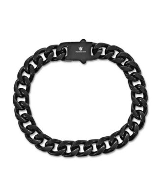 Stainless Steel, Cuban Link Bracelet - Black Plated