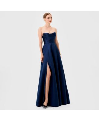 Women's Ameira Strapless Cowl Gown