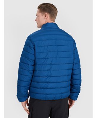 Men's down jacket with synthetic filling - navy blue