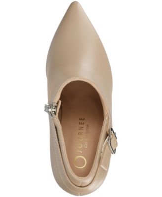 beige dress boots women Younton Ankle Chunkys High Heel Boots Pointed Toe with Beaded Short Bootie Zipper Slip-on Classic Boots 3.7 Inches Heels Matte Leather US Size 5 The addition of a discreet hidden platform reduces the pitch Freebird Women's Stardom Beige Boots