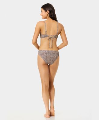 	 Women's  Solid Popcorn Scrunch Texture Scoop Neck Swim Bralette, Macy's Exclusive and Low Rise Bottoms