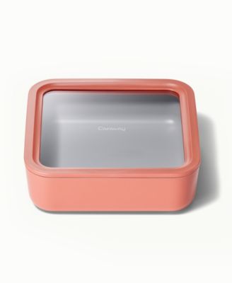 10 Cup Glass Food Container Square Shape with Lid