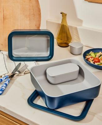 10 Cup Glass Food Container Square Shape with Lid