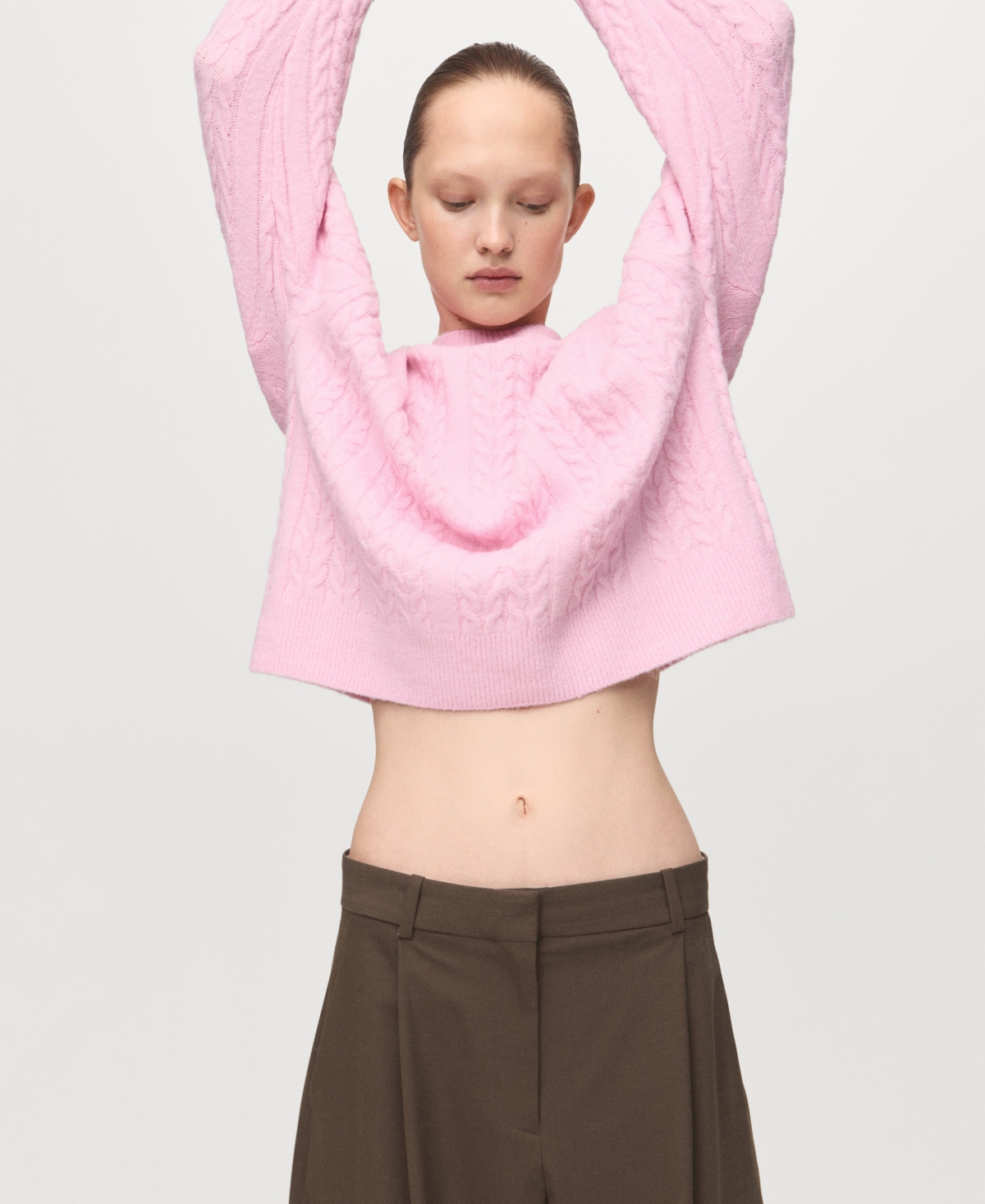 Mango Women's Braided Knitted Sweater