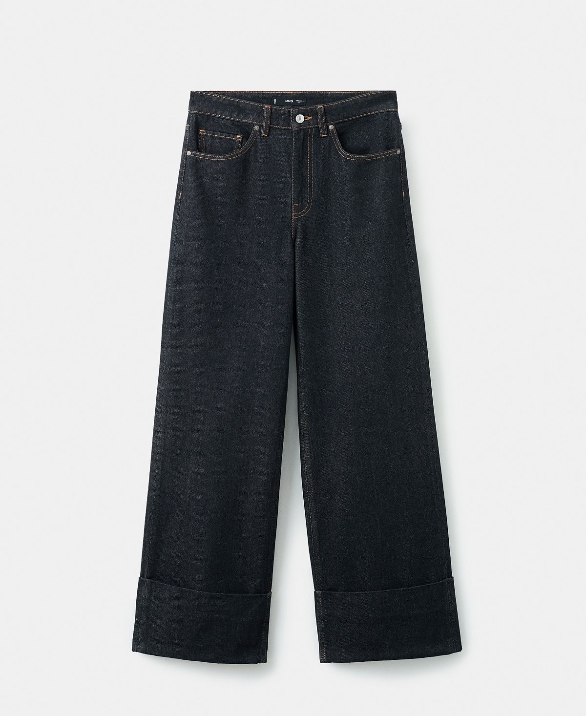 Mango Women's Turned-Up Straight Jeans view 5 — MAYCSS fashion products