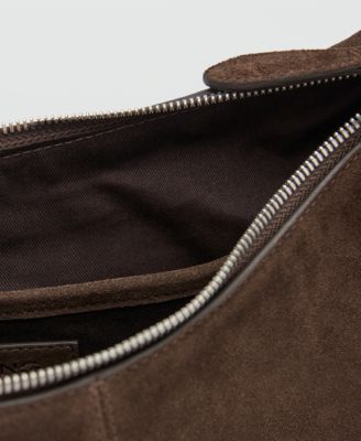 Women's Stitching Suede Shoulder Bag