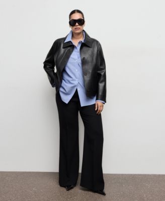 Women's Cotton And Lyocell Blend Straight Shirt