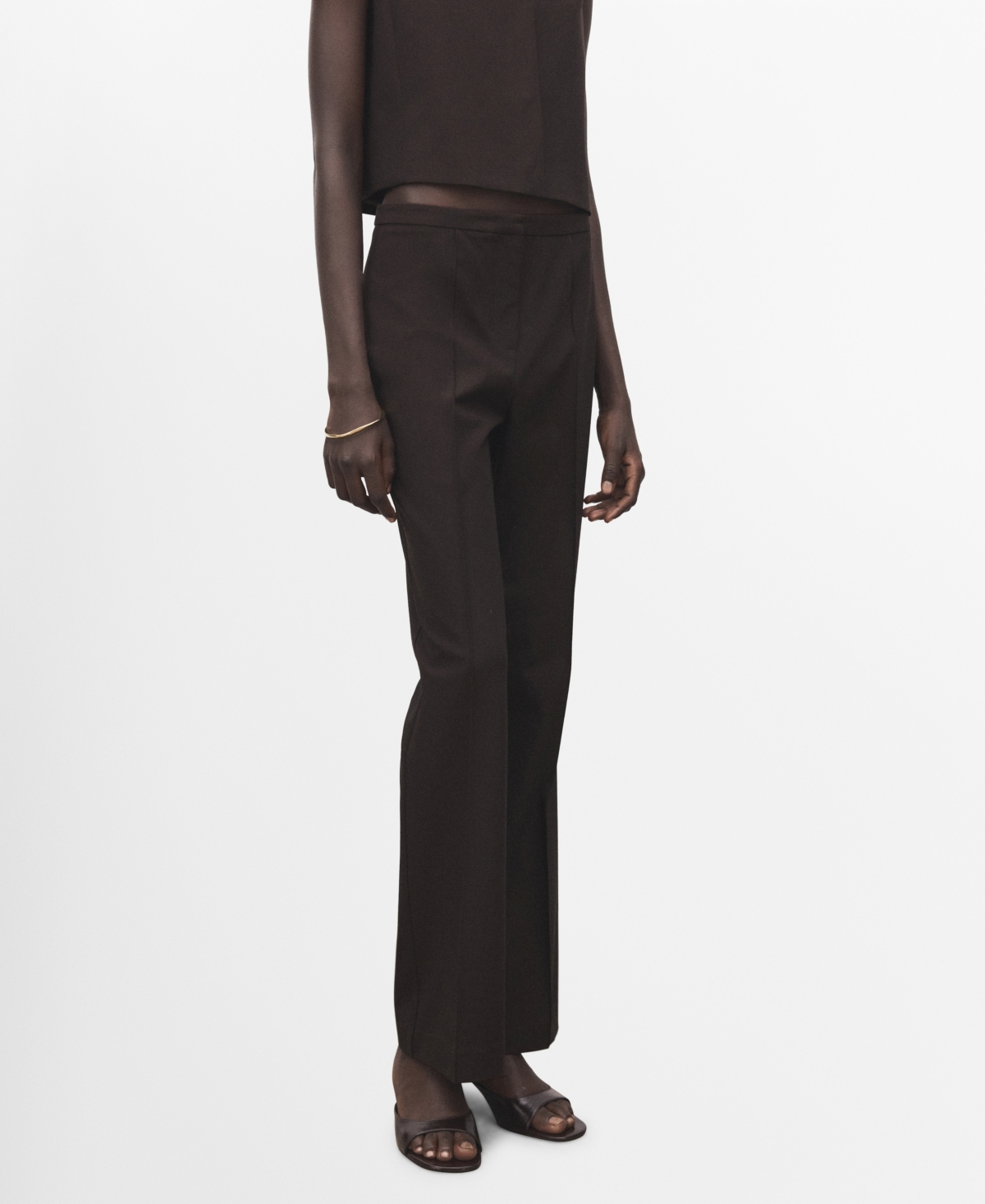 Mango Women's Low-Rise Flared Pants