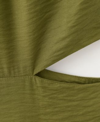 Women's Cut-Out Crinkled-Effect Dress