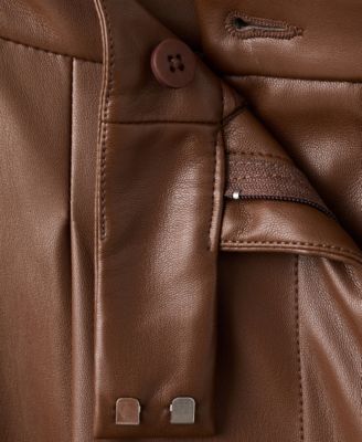 Women's Wide-Leg Faux-Leather Pants