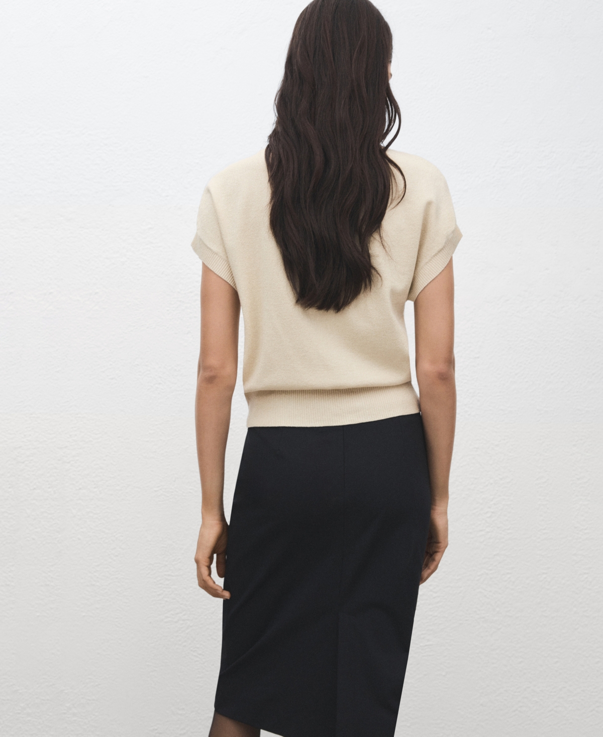 Mango Women's Short-Sleeved Lurex Sweater