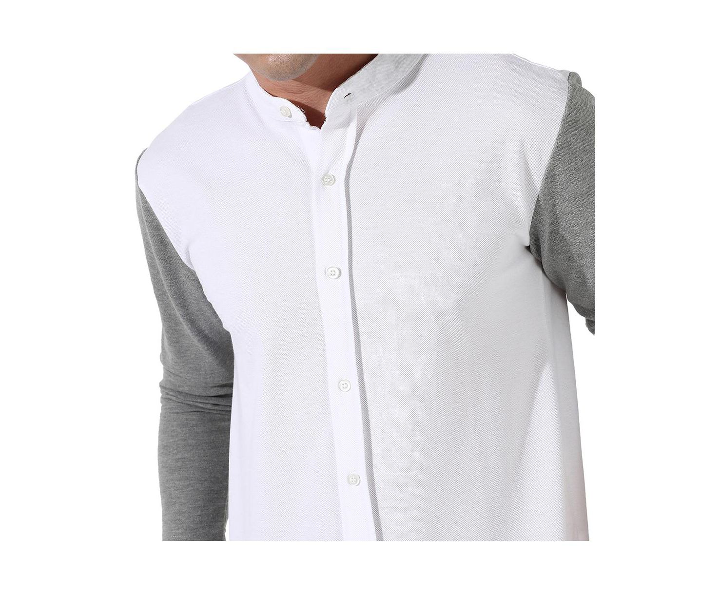 Мужская рубашка Cahoot Campus Sutra-Men's Colourblocked Regular Fit, цвет: Белый — фото 7