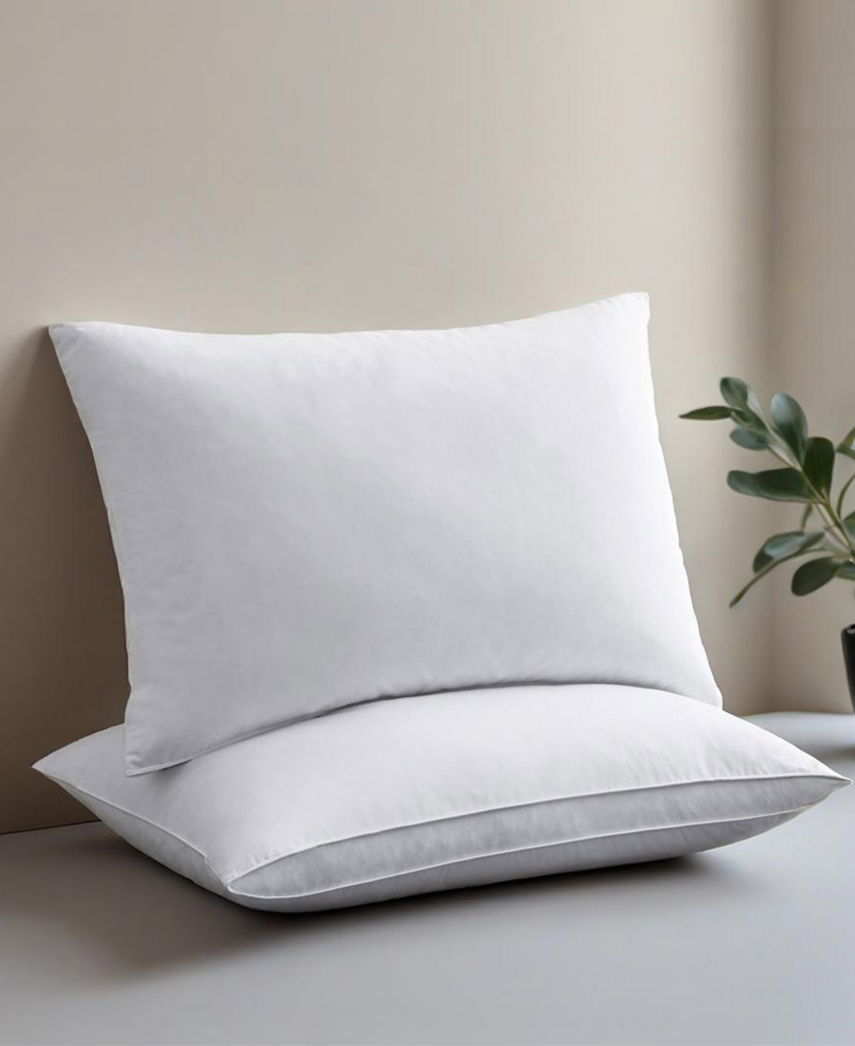 Unikome High-Loft Goose Down and Feather 2-Pack Pillows