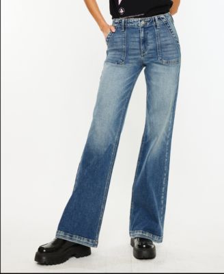 Women's High Rise Wide Flare Jeans