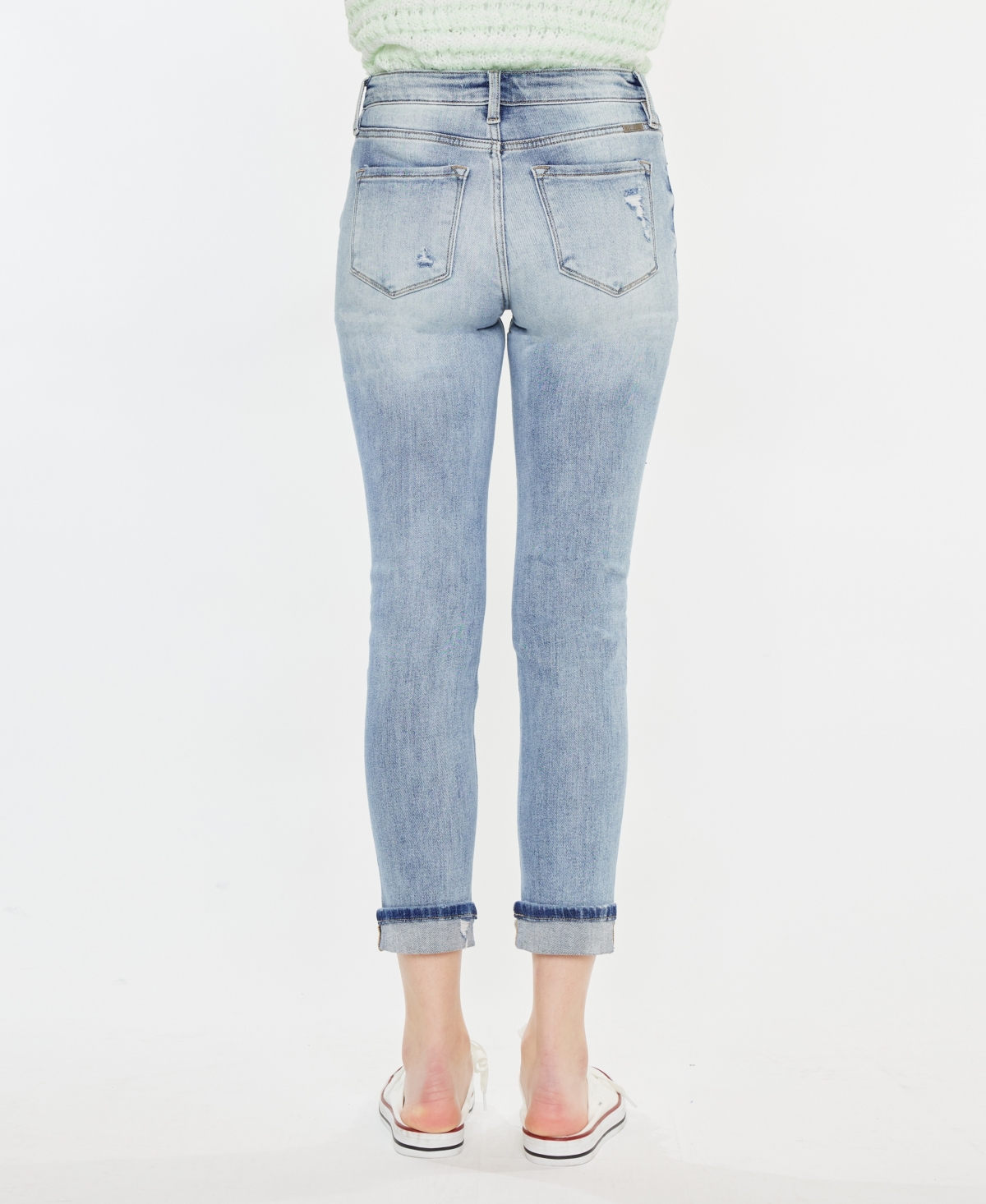 Kancan Women's High Rise Mom Jeans