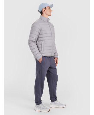 Men's jacket with synthetic filling - grey