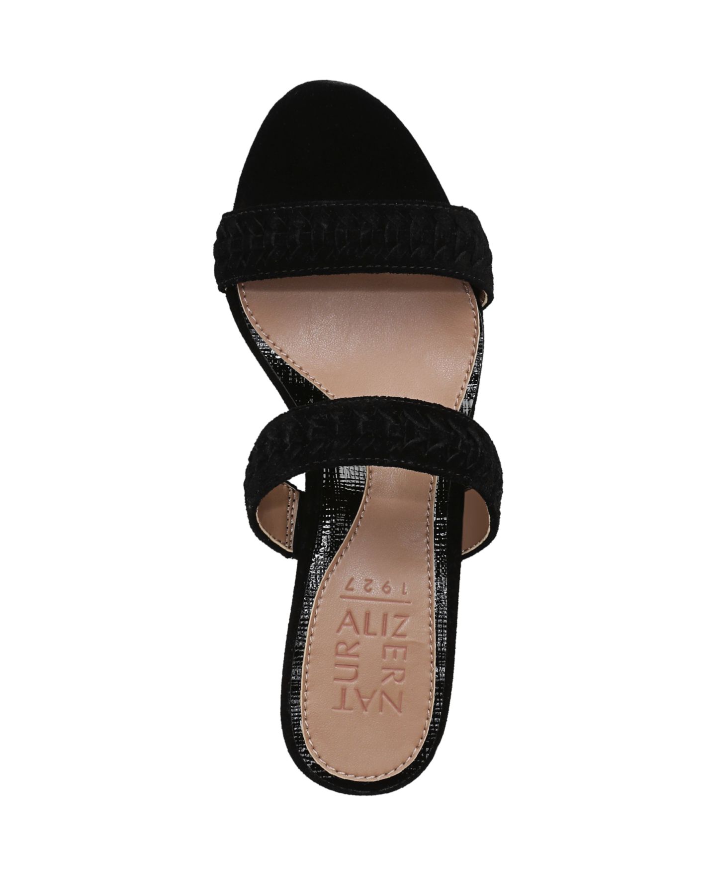 Женские сандалии Naturalizer Terra Slide Dress Sandals, цвет: Чёрный замшевый — фото 4