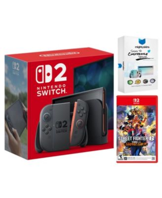 Switch 2 Video Game Console with Street Fighter 6 and MightySkins Code Bundle