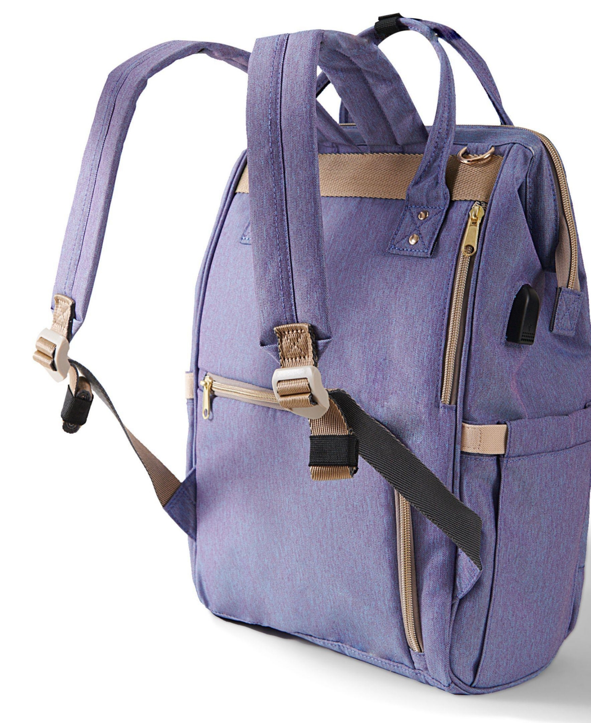 Sunveno Embroidered Backpack Diaper Bag Large Travel Backpack