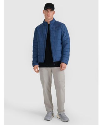 Men's down jacket with synthetic filling - navy