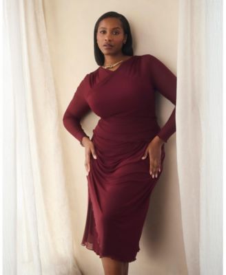 Plus Size Annalise Mesh Wrap Top