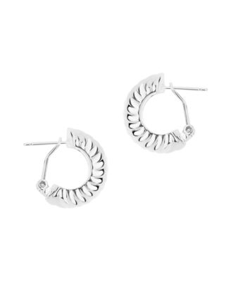 Puff Omega Hoop Earrings