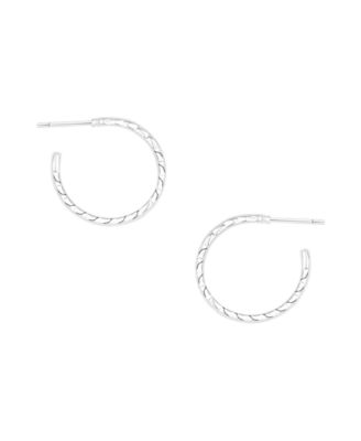 Cubic Zirconia C Hoop Earrings