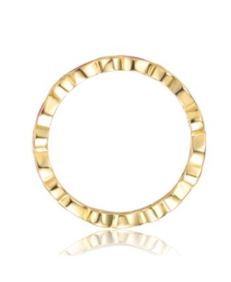 Dainty 14K Gold Plated Cubic Zirconia Marquise-Shaped Vibrant Enamel Ring