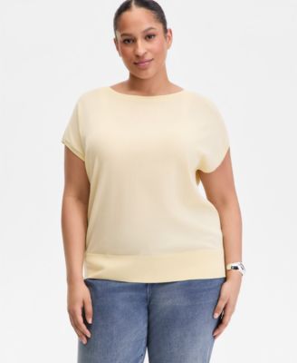 Plus Size Dolman-Sleeve Sweater