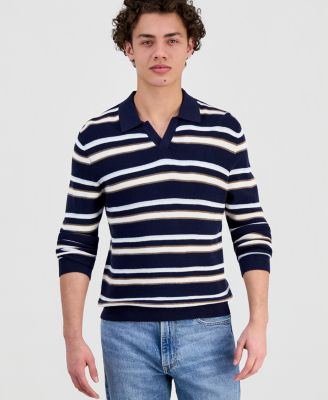 Men's Stanton Striped Polo Sweater