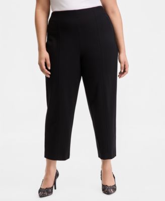 Plus Size High Rise Pull-On Ponte Pants