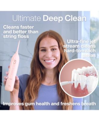 Icon Electric Water Flosser - 150ml Tank, Cordless Rechargeable, Waterproof, Portable Oral Irrigator (Pink)