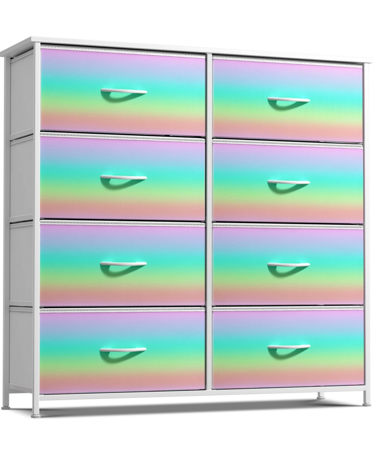 Sorbus 8 Drawers Dresser- Storage Unit with Steel Frame, Wood Top, Fabric Bins - for Bedroom, Closet, Office