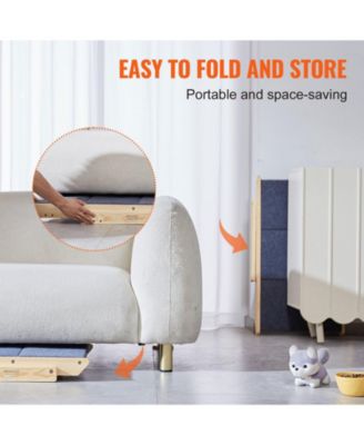 COZITO Convertible 3-Step Wooden Pet Stairs & Ramp