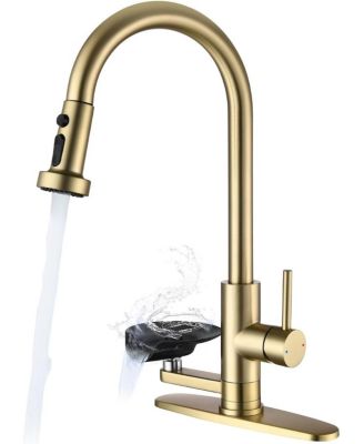 3-in-1 Kitchen Faucet with Press-Type Glass Rinser