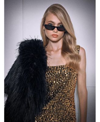 Women's Embellished Square Neck Mini Dress