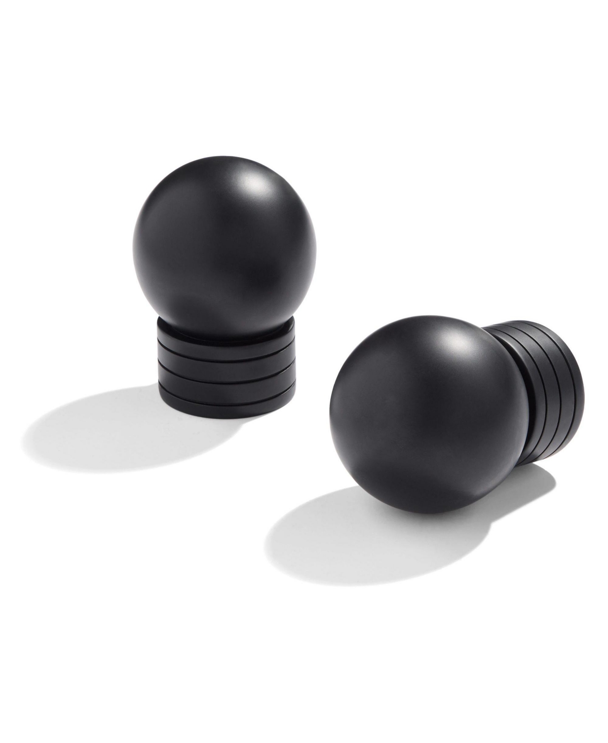 Town & Country Basics Modern Sphere Single Curtain Rod and Finial Set.