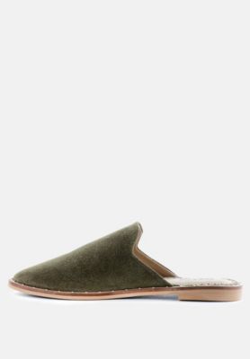 Womens Lia Handcrafted Canvas Mules