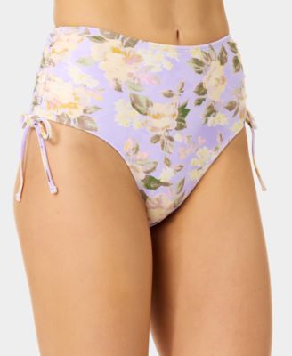 Women's Blooming Garden Tunneled High-Waist Swim Bottoms