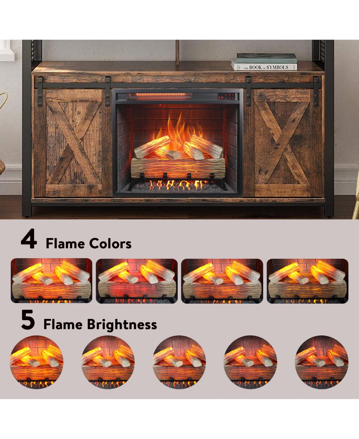 Clihome 23-Inch Infrared Electric Fireplace Insert