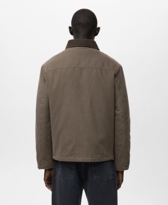 Men's Corduroy Collar Quilted Jacket