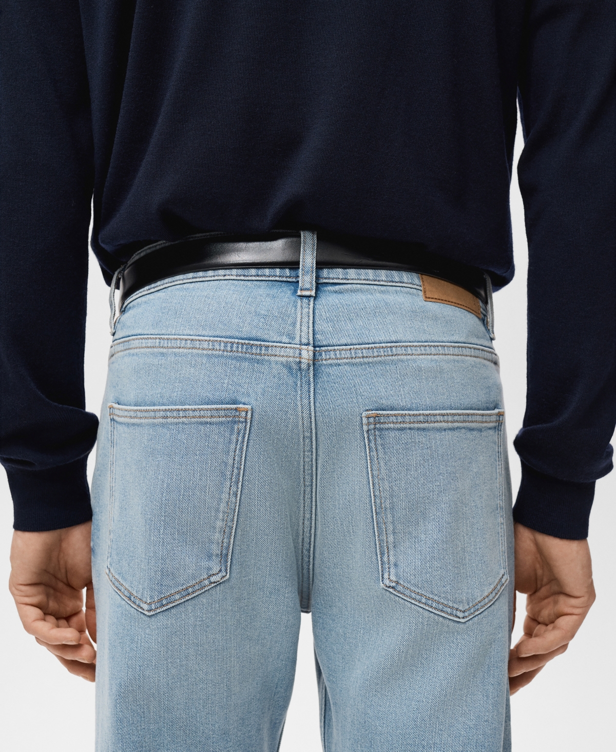 Mango Men's Ben Cropped Tapered-Fit Jeans