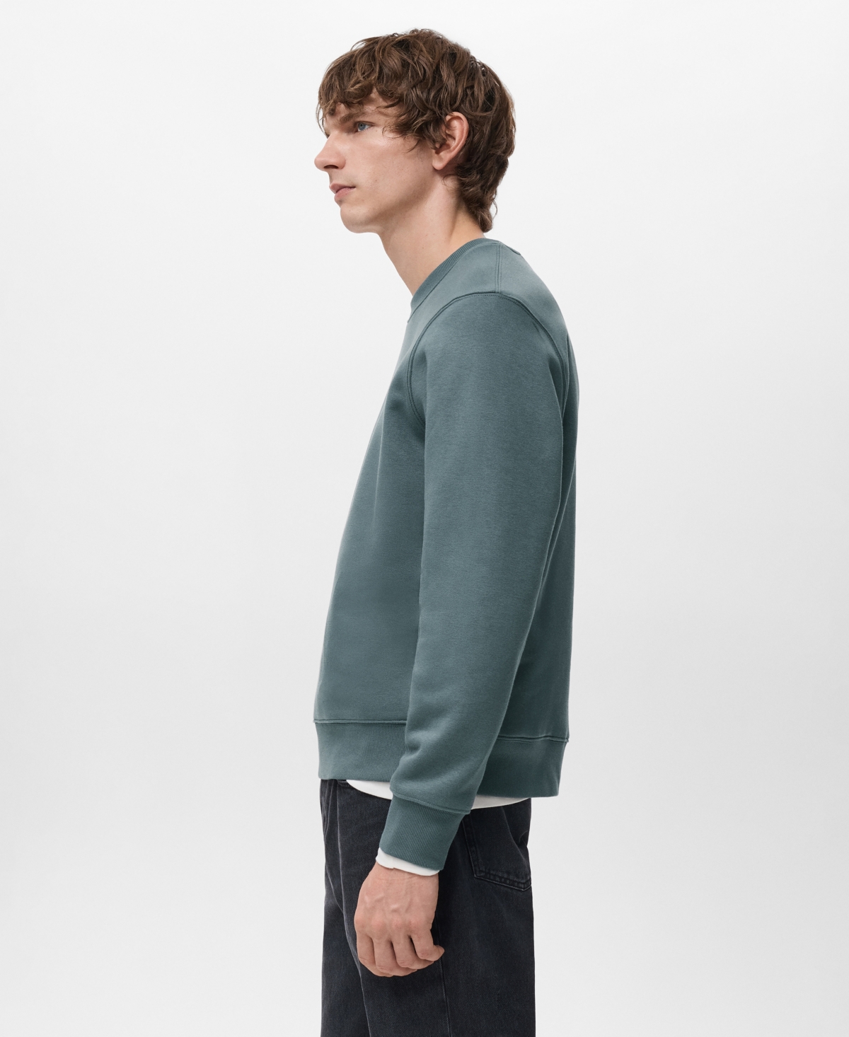 Mango Men's Regular-Fit Cotton Sweatshirt