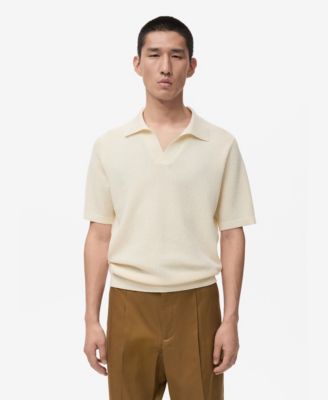 Men's Short-Sleeve Knitted Polo Shirt