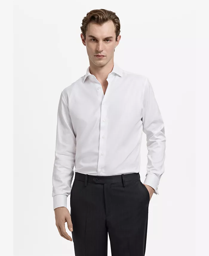 Men's Regular Fit Cotton Dress Shirt