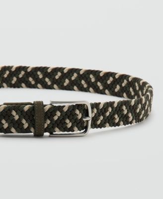 Men's Braided Elastic Colored Belt